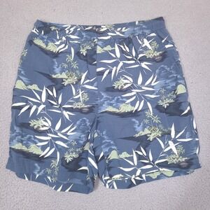 Tommy Bahama Swim‎ Trunks Mens Large Blue Surf Island Scenic Mesh Lined Shorts